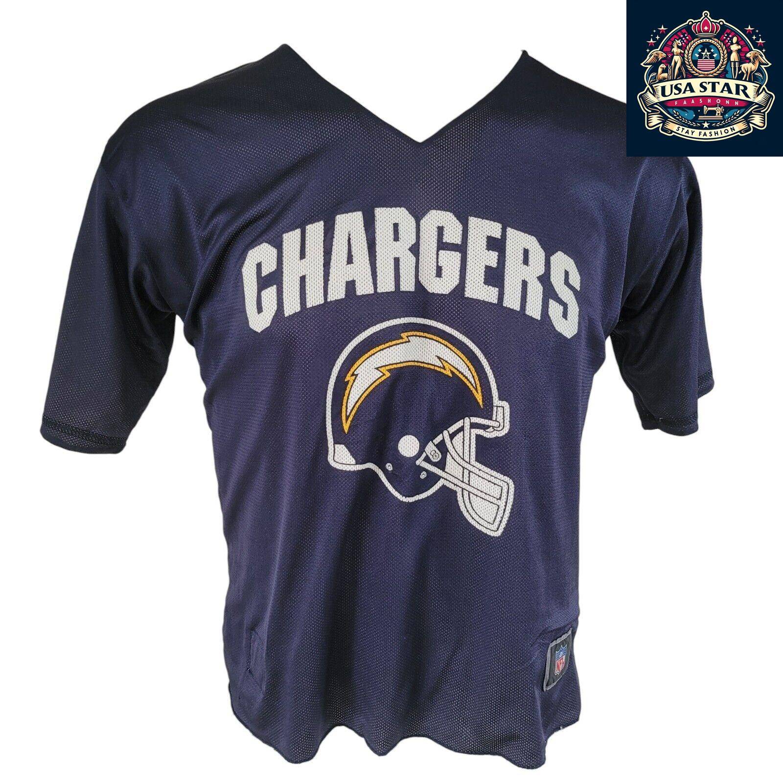 Los Angeles Chargers Jersey - Reversible Flag Football Jersey Size M for Comfortable Team Pride - USASTARFASHION