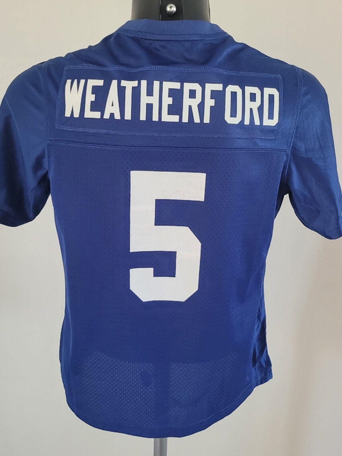 New York Giants Weatherford #5 Authentic Replica Jersey - Men's Sizes-USASTARFASHION