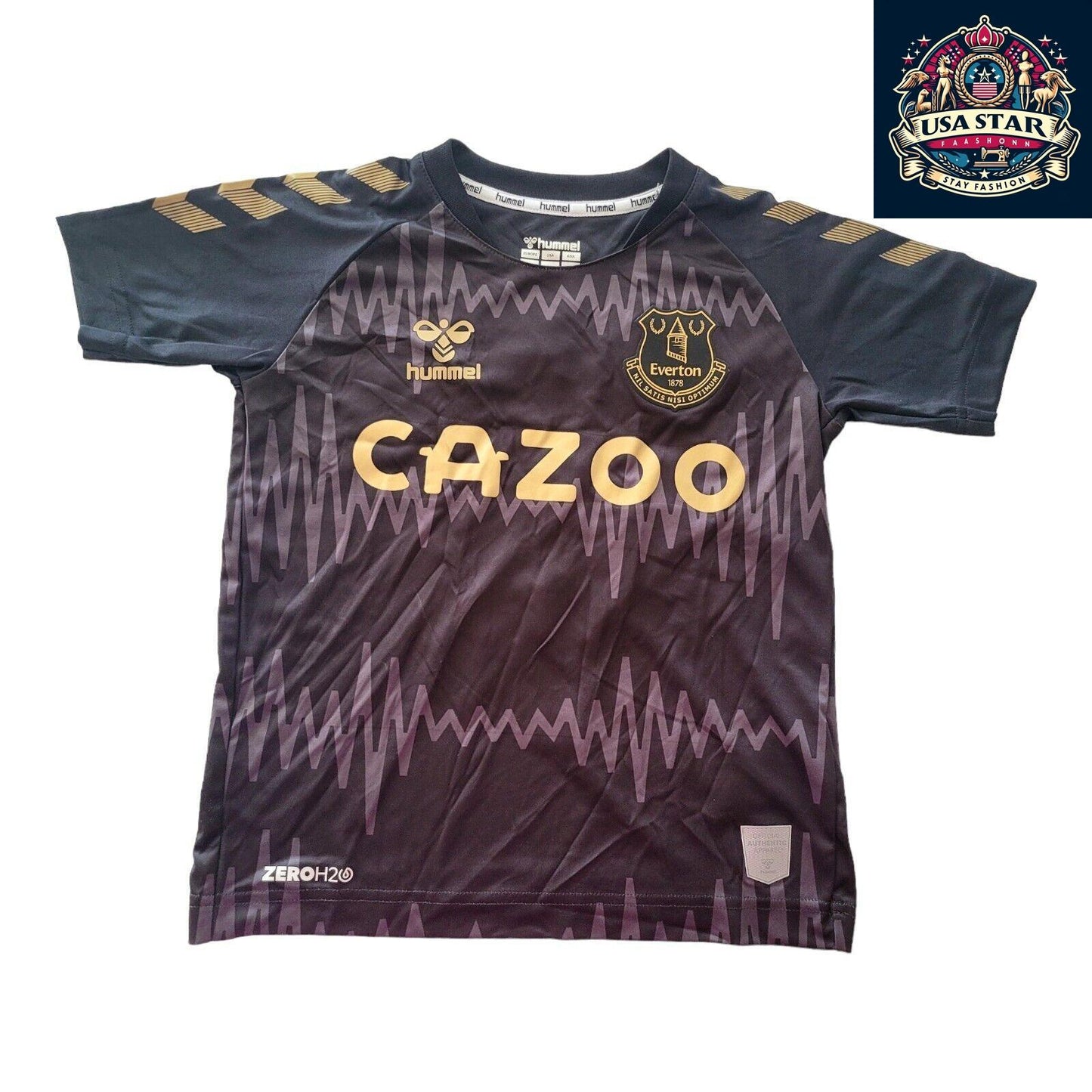 Hummel Everton Away Jersey 6 Years - Barbakis #9 - Dark Purple - Youth Soccer Apparel - USASTARFASHION