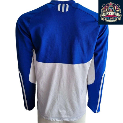 Adidas Long Sleeve Jersey M - Algonquin Thunder Blue with Climalite Moisture-Wicking Fabric - USASTARFASHION