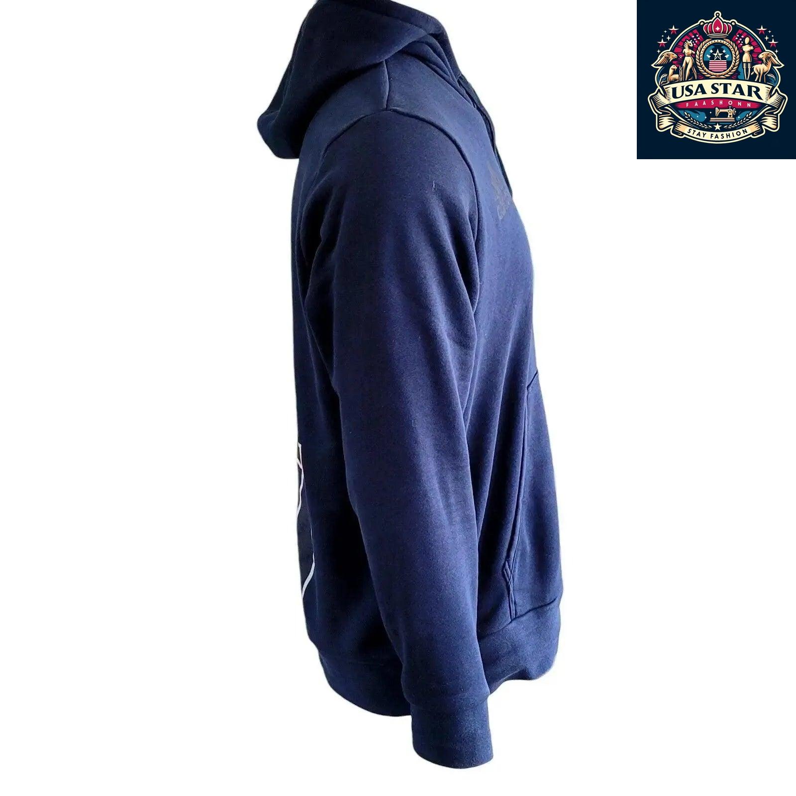 Adidas Navy Blue Hoodie | Manchester United XL Edition with Number 07 | Cozy & Stylish - USASTARFASHION