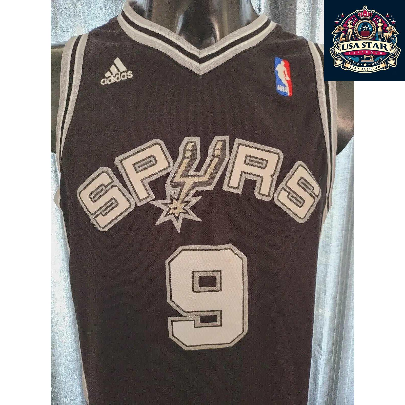 Adidas Tony Parker Jersey #9 San Antonio Spurs Youth Large – Authentic NBA Apparel for Young Fans - USASTARFASHION