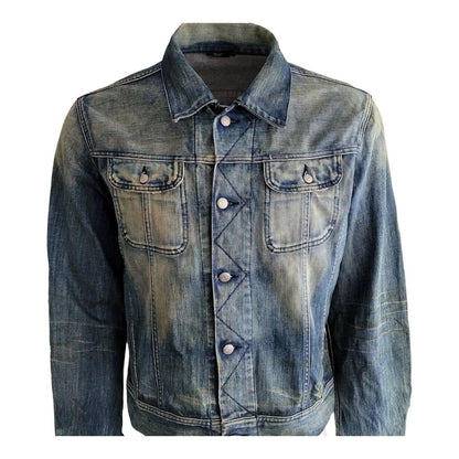 DIESEL Men's XL Denim Cotton Jacket Made In Italy - Classic Design, Rugged Style, Handcrafted Quality - USASTARFASHION