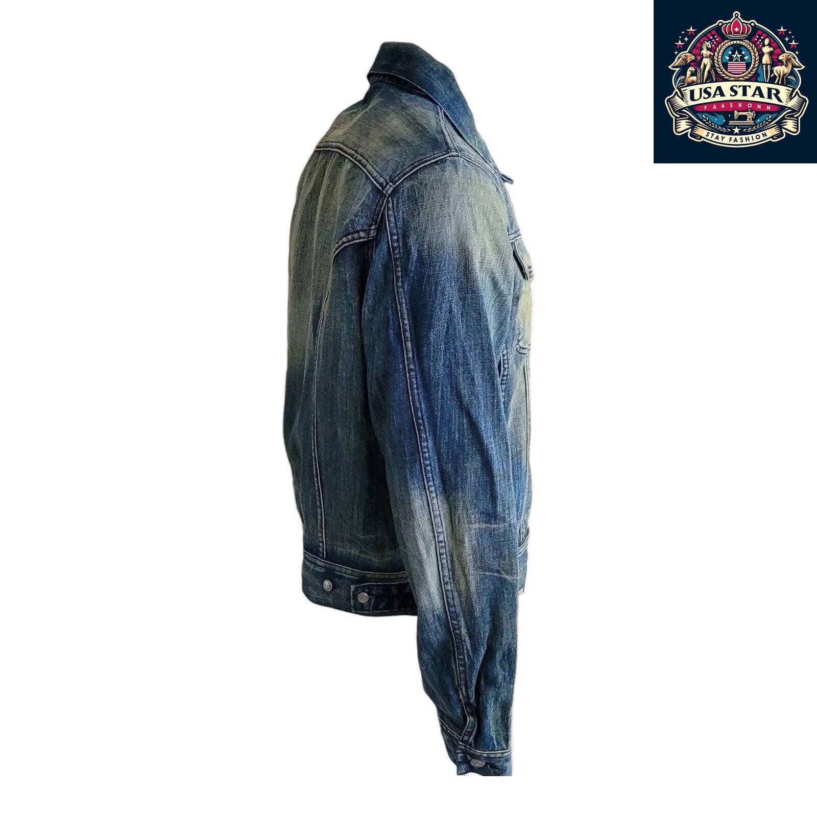 DIESEL Men's XL Denim Cotton Jacket Made In Italy - Classic Design, Rugged Style, Handcrafted Quality USASTARFASHION