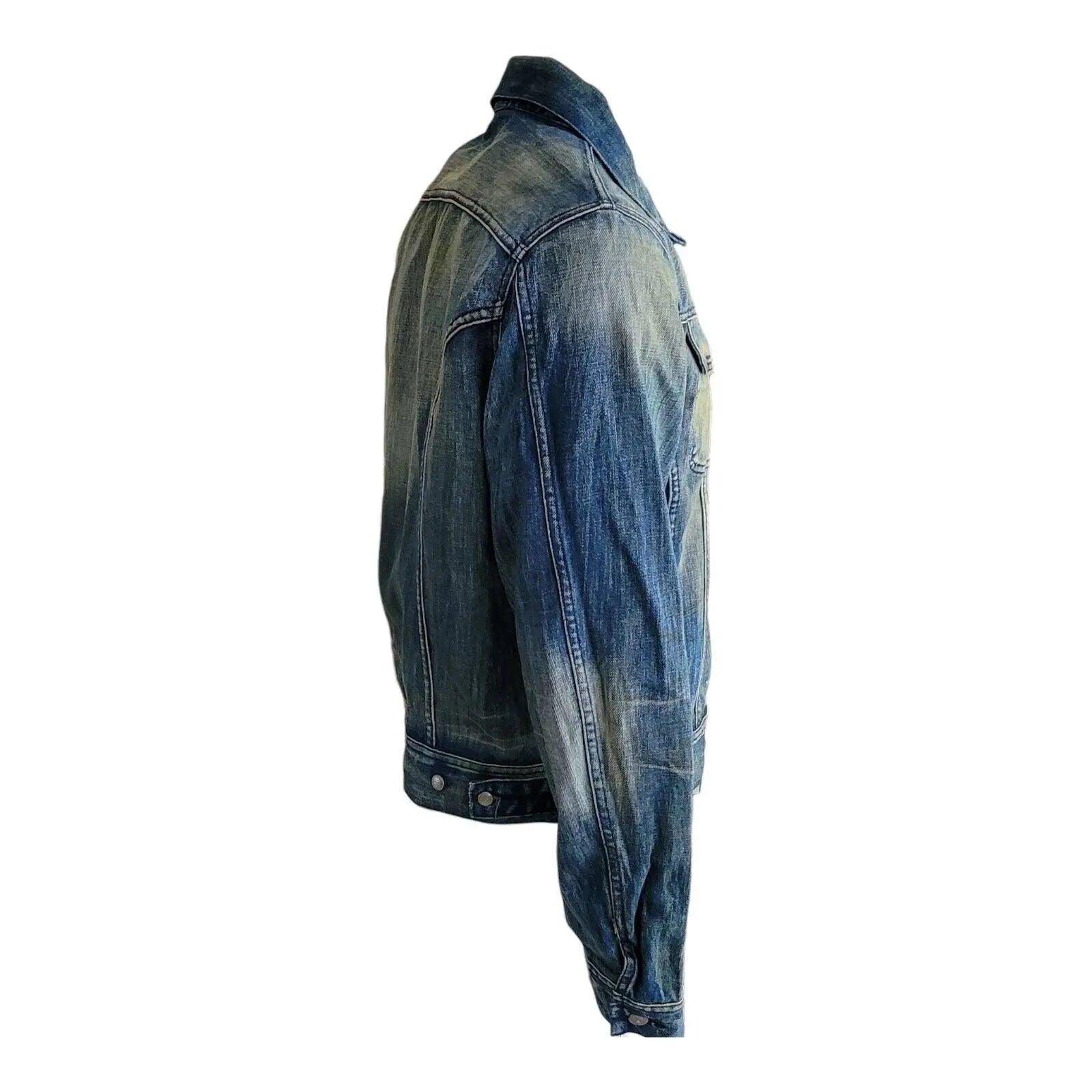 DIESEL Men's XL Denim Cotton Jacket Made In Italy - Classic Design, Rugged Style, Handcrafted Quality - USASTARFASHION