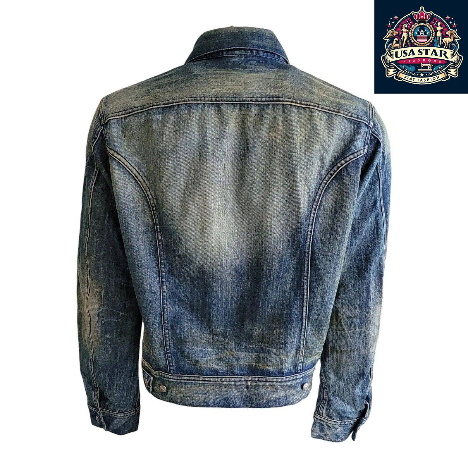 DIESEL Men's XL Denim Cotton Jacket Made In Italy - Classic Design, Rugged Style, Handcrafted Quality USASTARFASHION