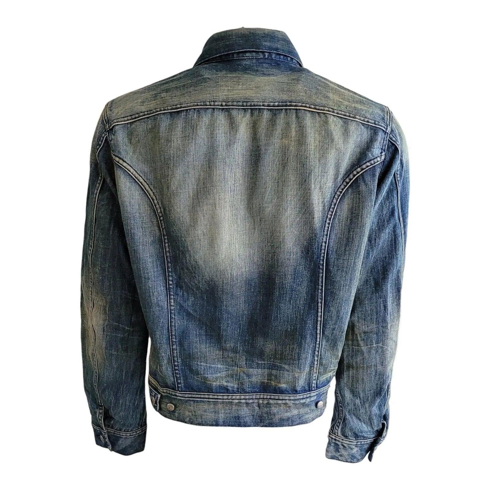 DIESEL Men's XL Denim Cotton Jacket Made In Italy - Classic Design, Rugged Style, Handcrafted Quality - USASTARFASHION