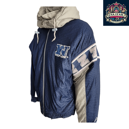 NFL Wolf Pack Jacket Pro Player XXL Reversible with Embroidered Logo & Detachable Hoodie - USASTARFASHION