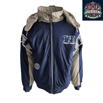 NFL Wolf Pack Jacket Pro Player XXL Reversible with Embroidered Logo & Detachable Hoodie - USASTARFASHION