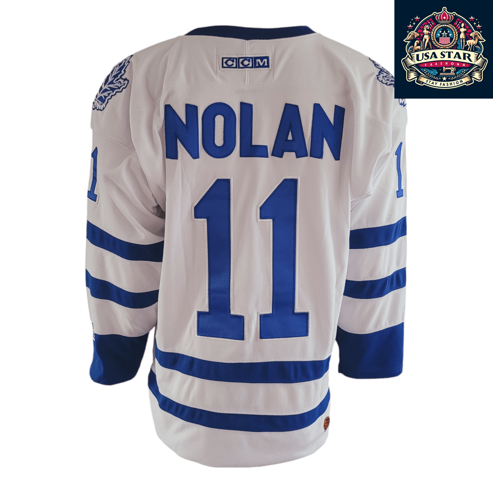 Toronto Maple Leafs Jersey Owen Nolan CCM #11 Adult Medium - Moisture-Wicking Fabric - USASTARFASHION