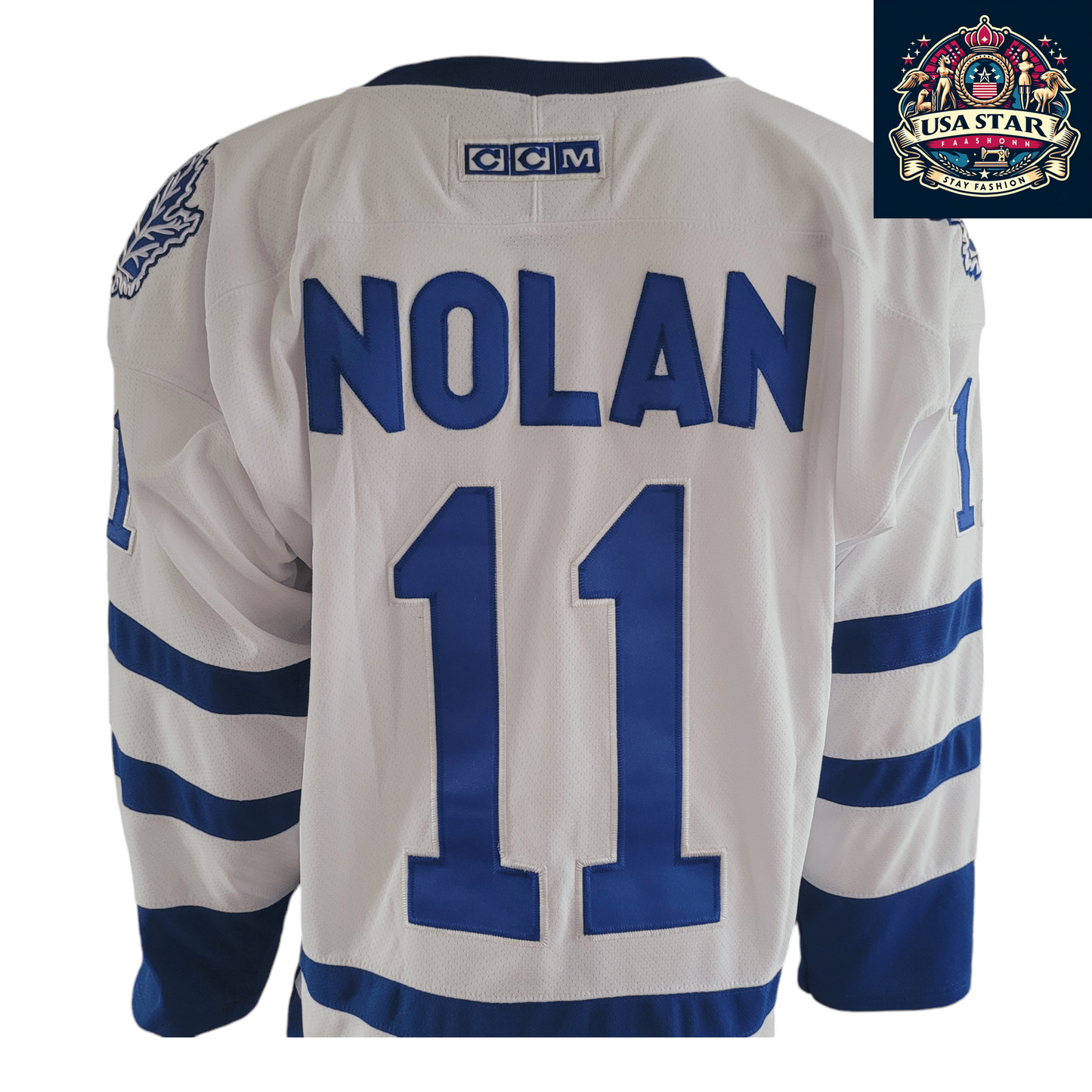 Toronto Maple Leafs Jersey Owen Nolan CCM #11 Adult Medium - Moisture-Wicking Fabric - USASTARFASHION