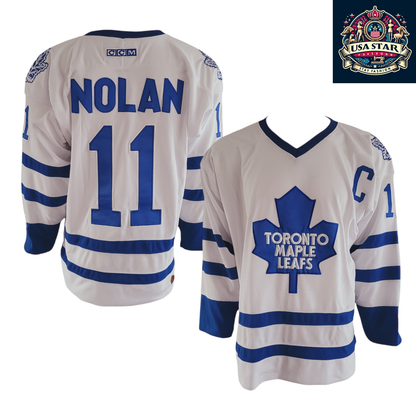 Toronto Maple Leafs Jersey Owen Nolan CCM #11 Adult Medium - Moisture-Wicking Fabric - USASTARFASHION