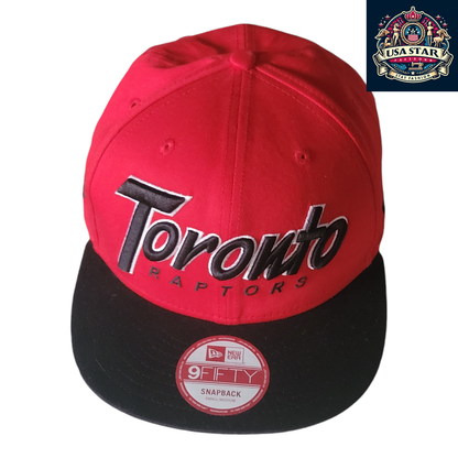 Toronto Raptors Snapback Cap by New Era - Red and Black 9Fifty Design with Embroidered Logos - USASTARFASHION