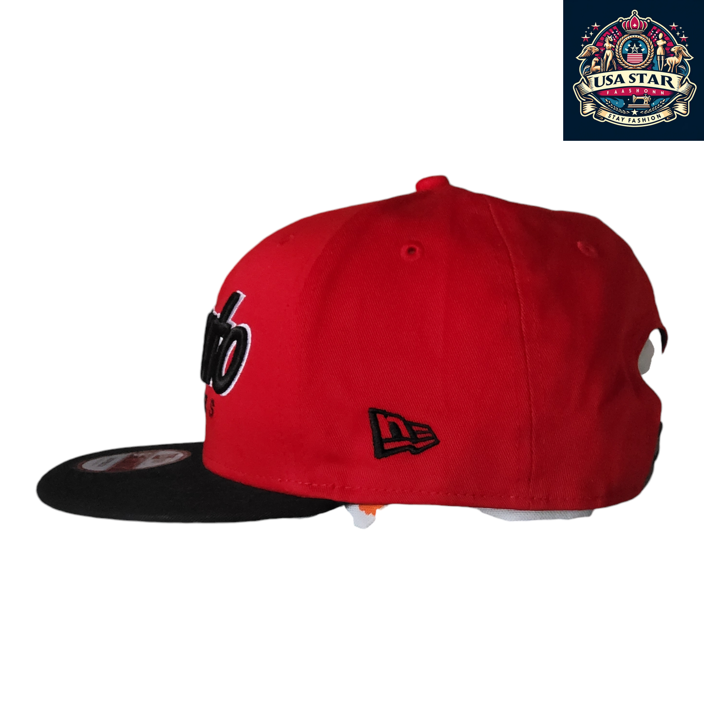 Toronto Raptors Snapback Cap by New Era - Red and Black 9Fifty Design with Embroidered Logos - USASTARFASHION