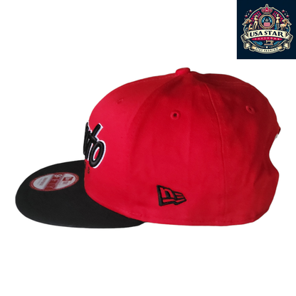 Toronto Raptors Snapback Cap by New Era - Red and Black 9Fifty Design with Embroidered Logos - USASTARFASHION