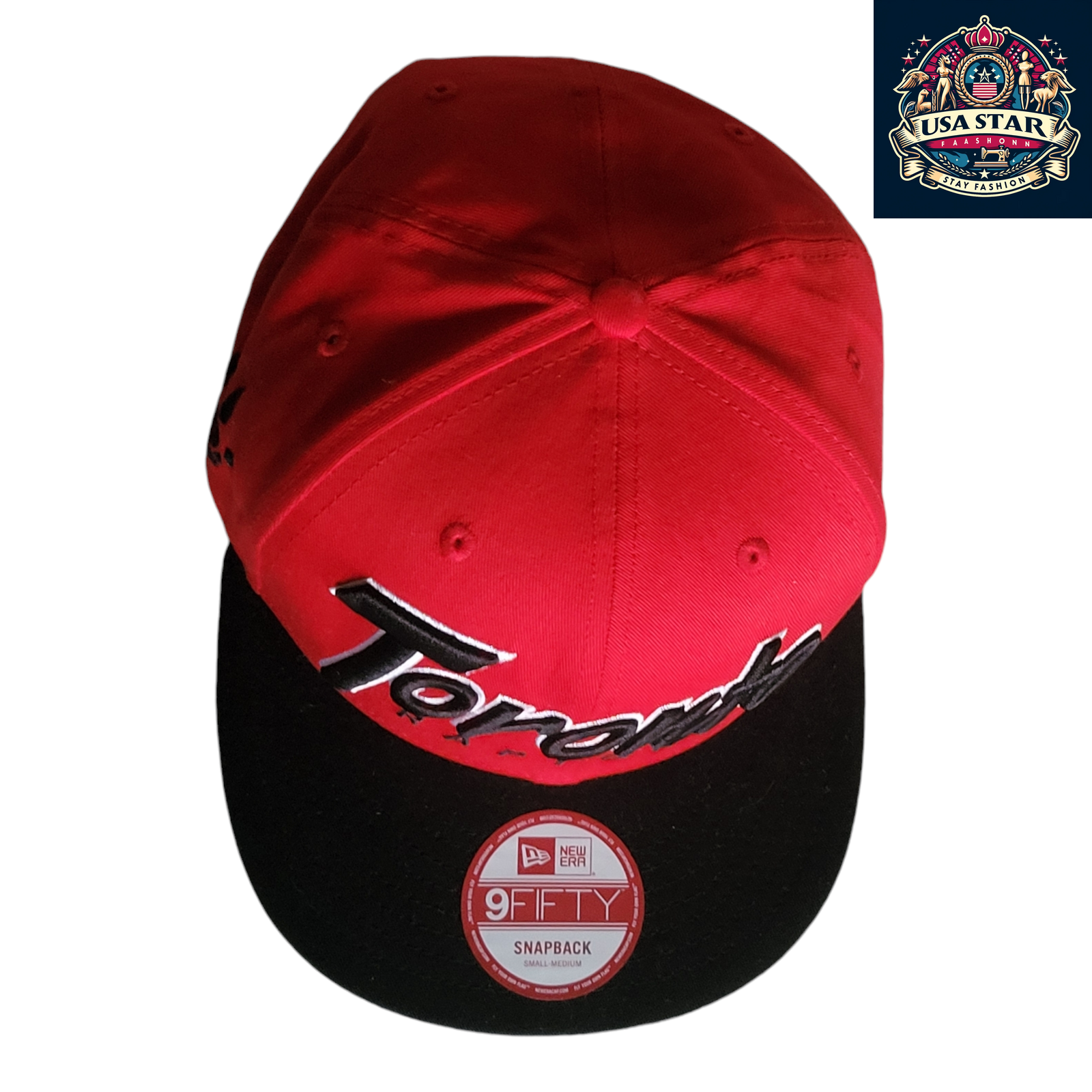 Toronto Raptors Snapback Cap by New Era - Red and Black 9Fifty Design with Embroidered Logos - USASTARFASHION