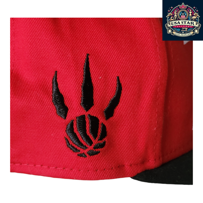 Toronto Raptors Snapback Cap by New Era - Red and Black 9Fifty Design with Embroidered Logos - USASTARFASHION