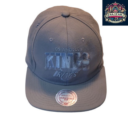 a baseball cap with the los angeles kings logo on it