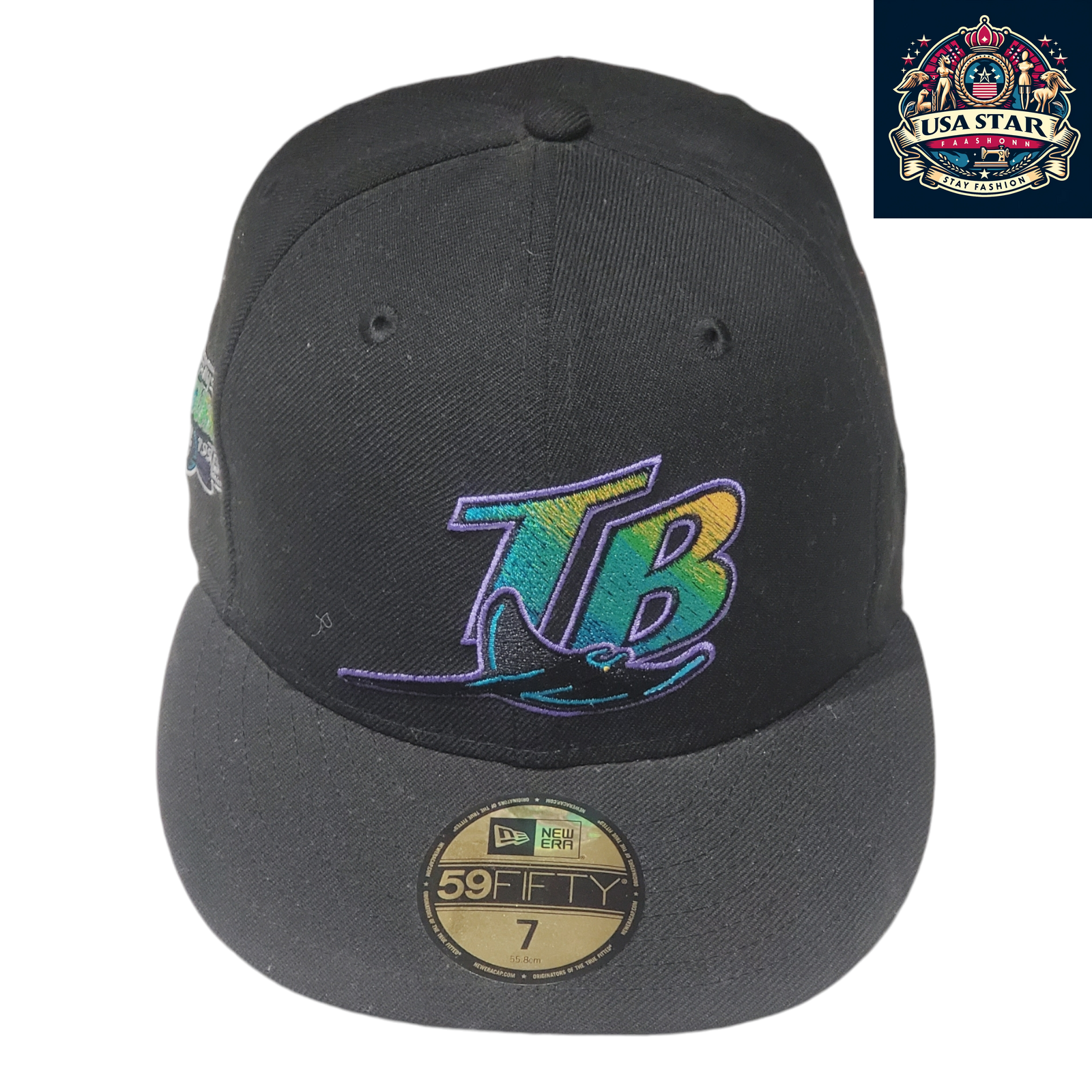 New Era 59FIFTY Tampa Bay Devil Rays Hat 1998 Inaugural Season Size 7 Cooperstown Collection - USASTARFASHION