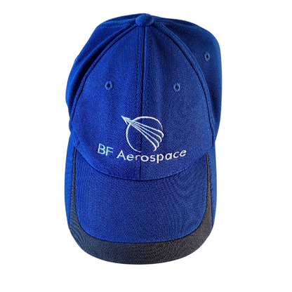 Sport-Tek Aerospace Baseball Cap - Adjustable Blue Hat with BF Aerospace Logo, One Size Fits Most - USASTARFASHION