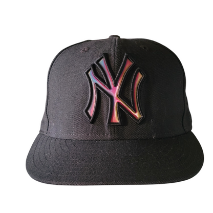 a new york yankees baseball cap with a hologized new york yankees logo on