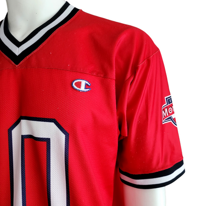 Champion England Monarchs #10 Jersey - Red - Large (L) - Vintage 90s NFL Europe Team - Rare Historic Collectible - USASTARFASHION