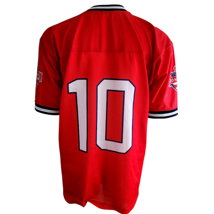 Champion England Monarchs #10 Jersey - Red - Large (L) - Vintage 90s NFL Europe Team - Rare Historic Collectible - USASTARFASHION