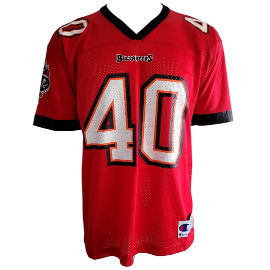 Mike Alstott Jersey #40 Champion Tampa Bay Buccaneers Small Authentic NFL Like New Condition - USASTARFASHION