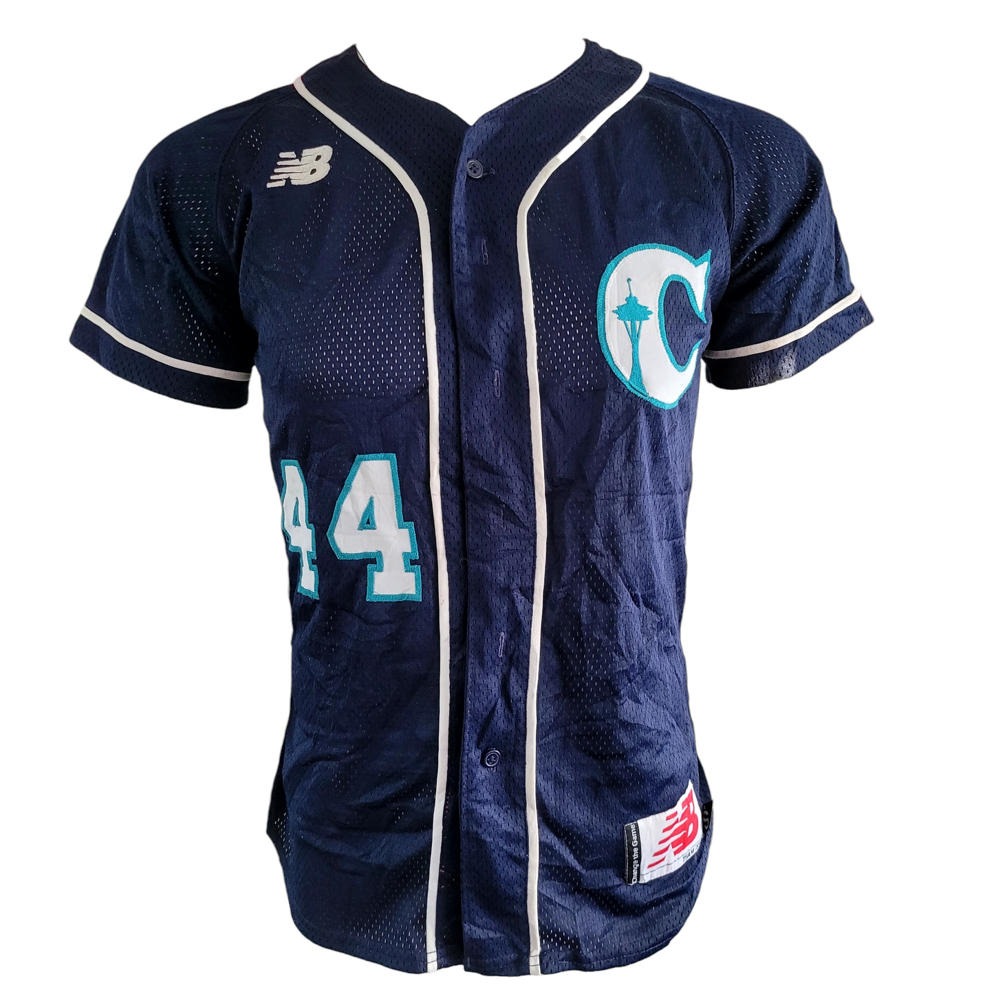 New Balance Baseball Jersey Size S Navy Blue #44 - Used, Authentic Team Issue, 2019 - USASTARFASHION