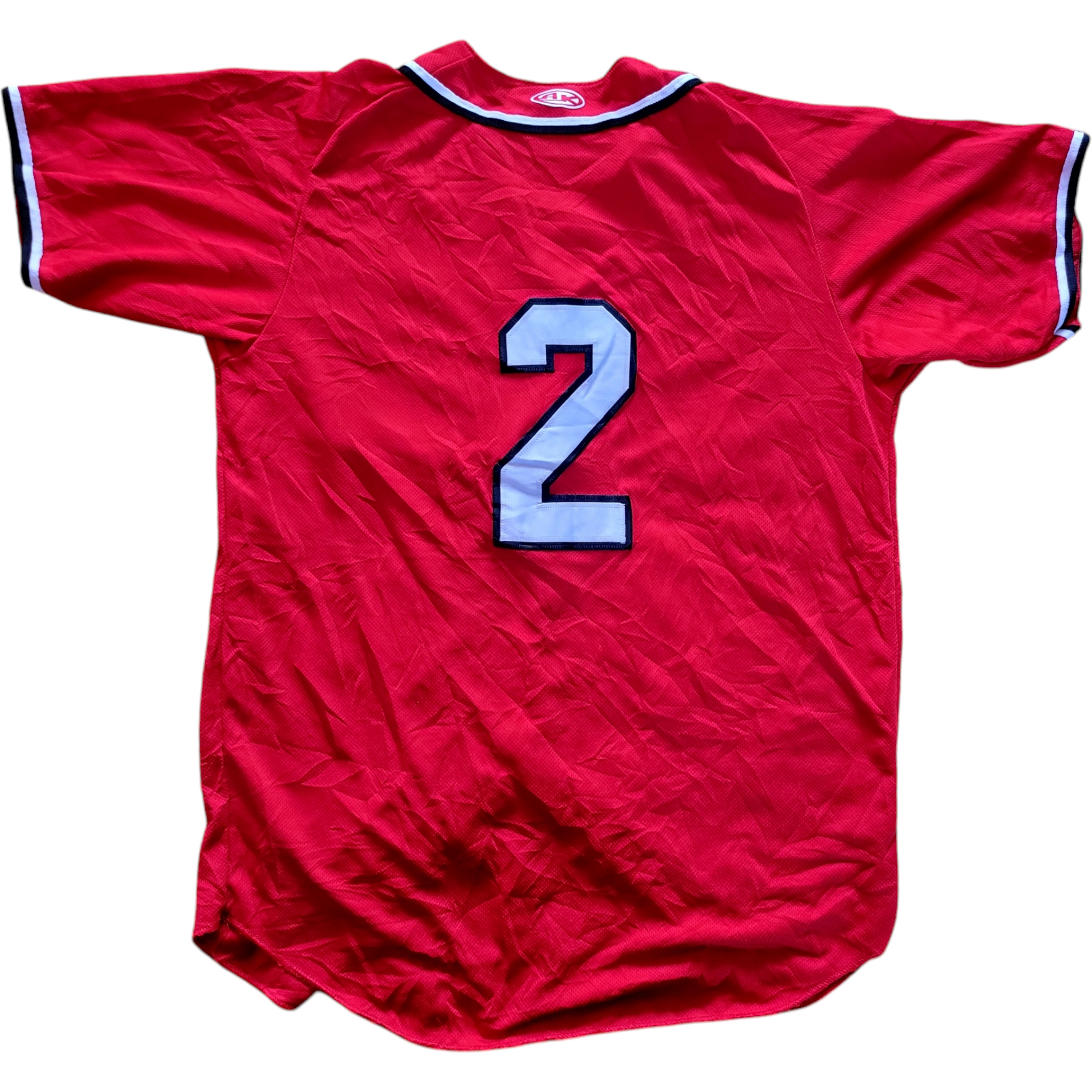 a red jersey with the number two on it