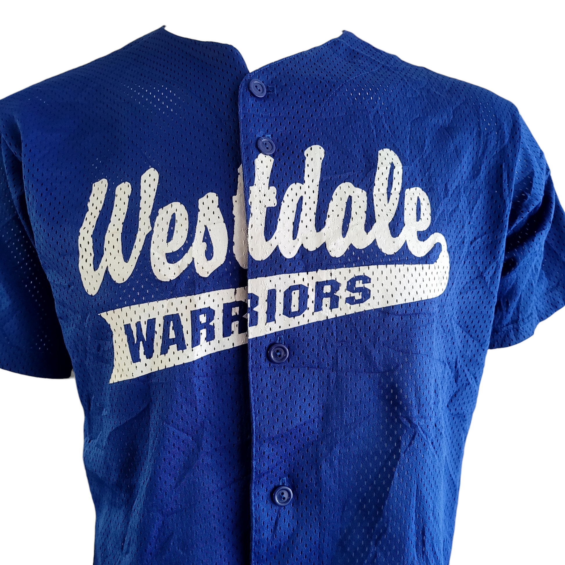 a baseball jersey with the words westdale warriors on it