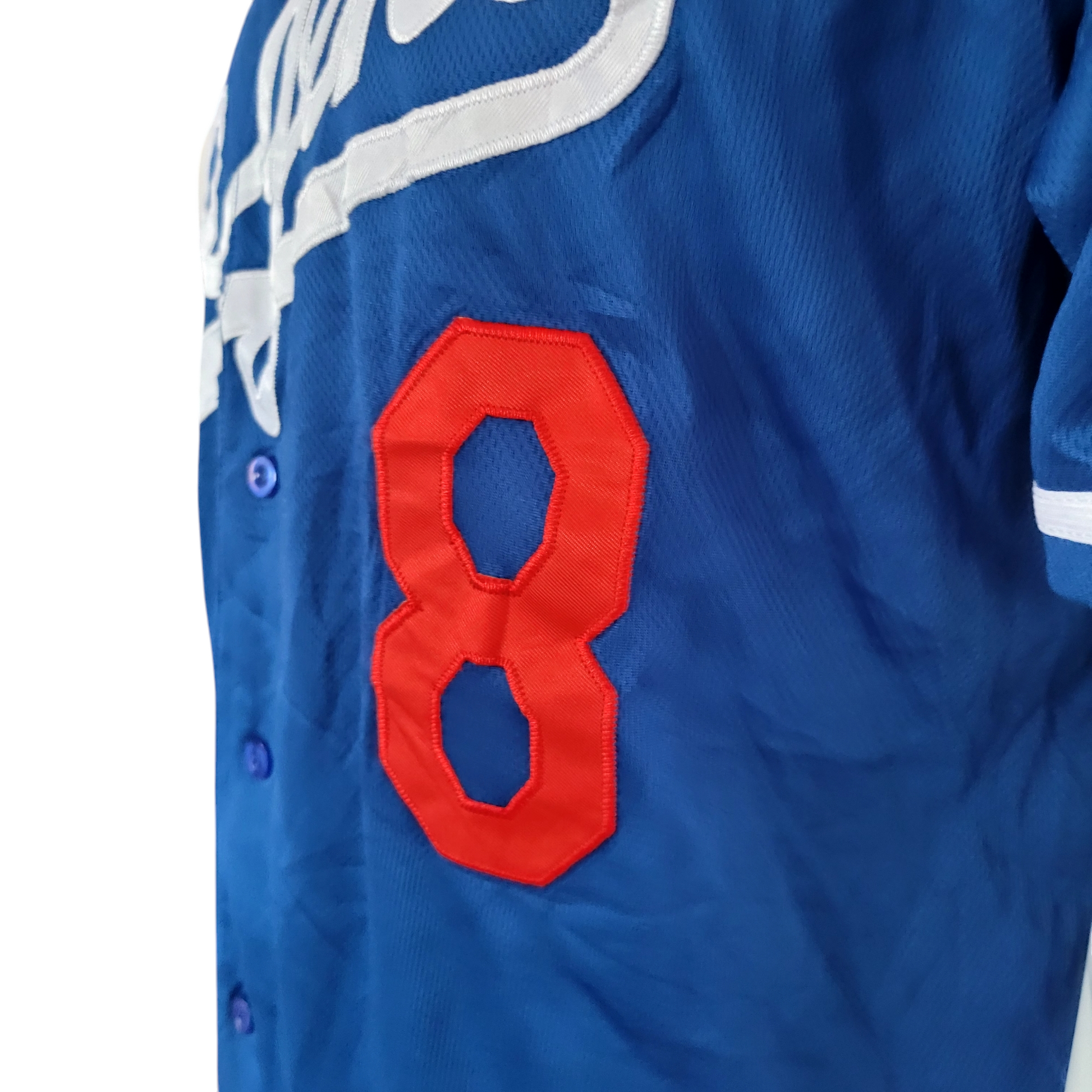 a baseball jersey with the number 8 on it