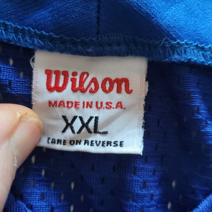 Wilson Jersey XXL - Lightweight Royal Blue Button-Up Mesh - Made in USA, Grade A Quality - USASTARFASHION