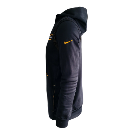 Pittsburgh Steelers Hoodie by Nike, Dri-FIT Technology, Small, Black with Zipped Pockets - USASTARFASHION