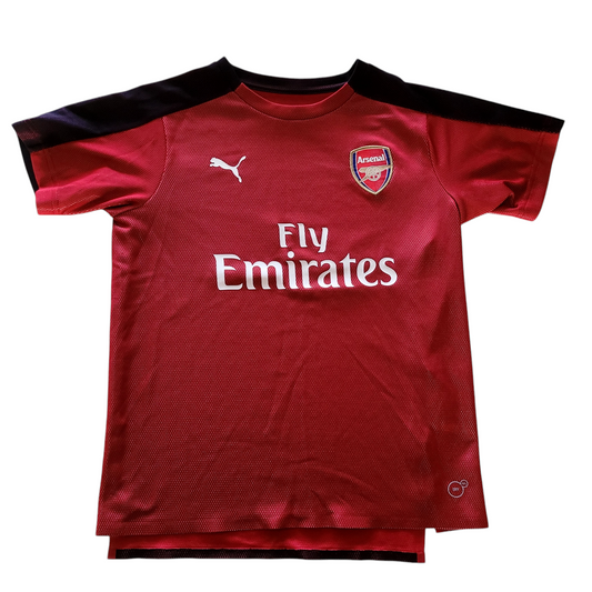 Puma Arsenal FC 2017/18 Junior Shirt - Red/Black - Size 11-12 Yrs - Fly Emirates Logo