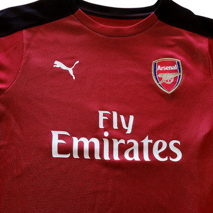 Puma Arsenal FC 2017/18 Junior Shirt - Red/Black - Size 11-12 Yrs - Fly Emirates Logo