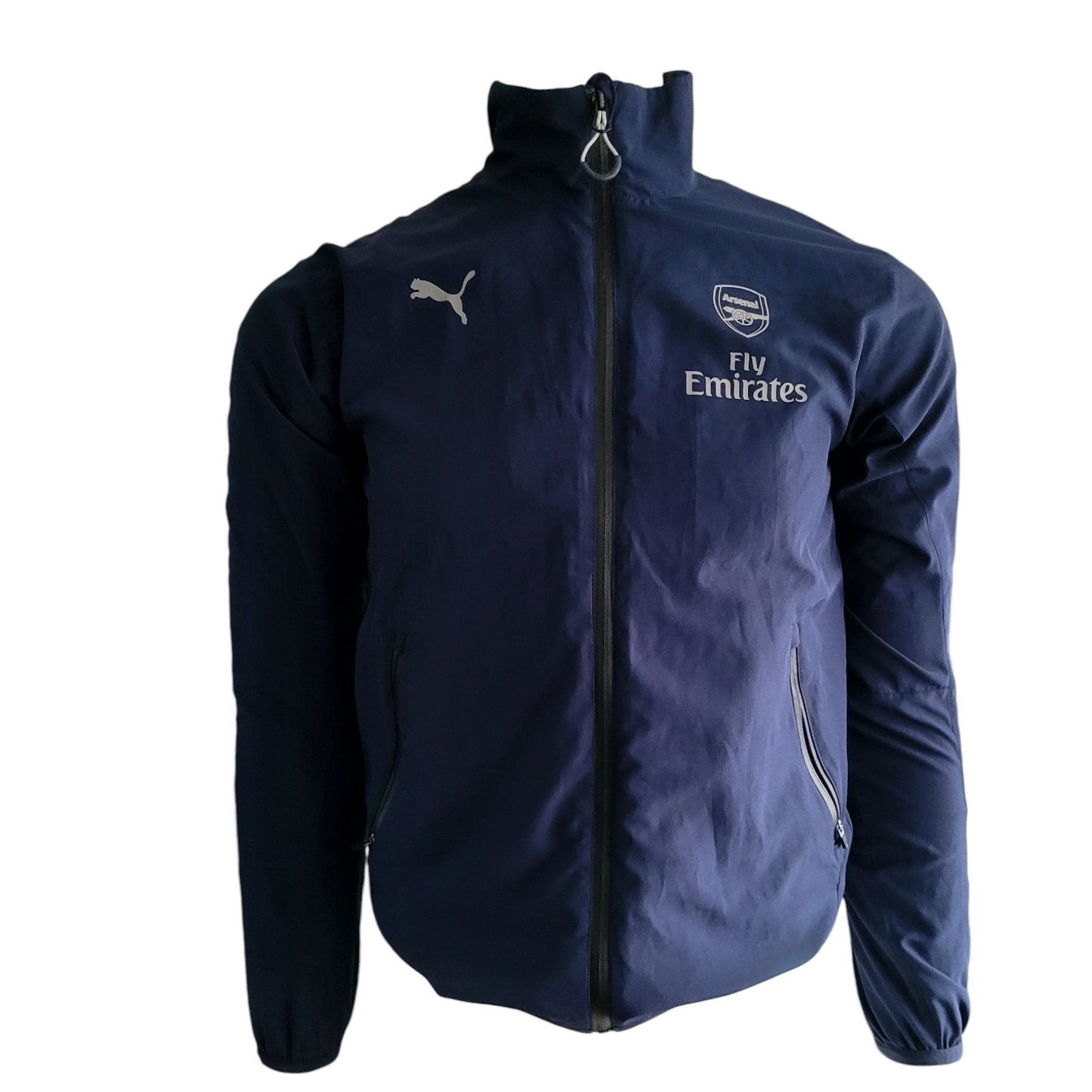 Arsenal Puma Jacket XS - Navy Blue Full Zip Training Jacket with Zipped Pockets - Vintage Grade A - USASTARFASHION