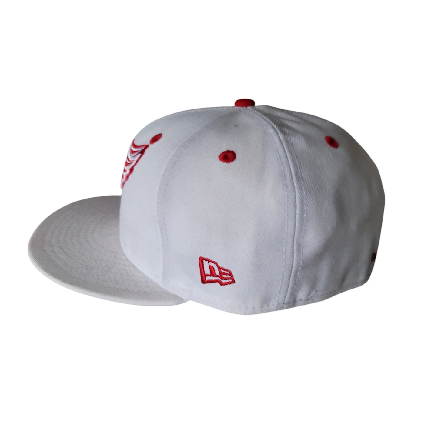 Detroit Red Wings Cap New Era Size 7 3/8 White & Red 3D Embroidered NHL Hat for Fans - USASTARFASHION