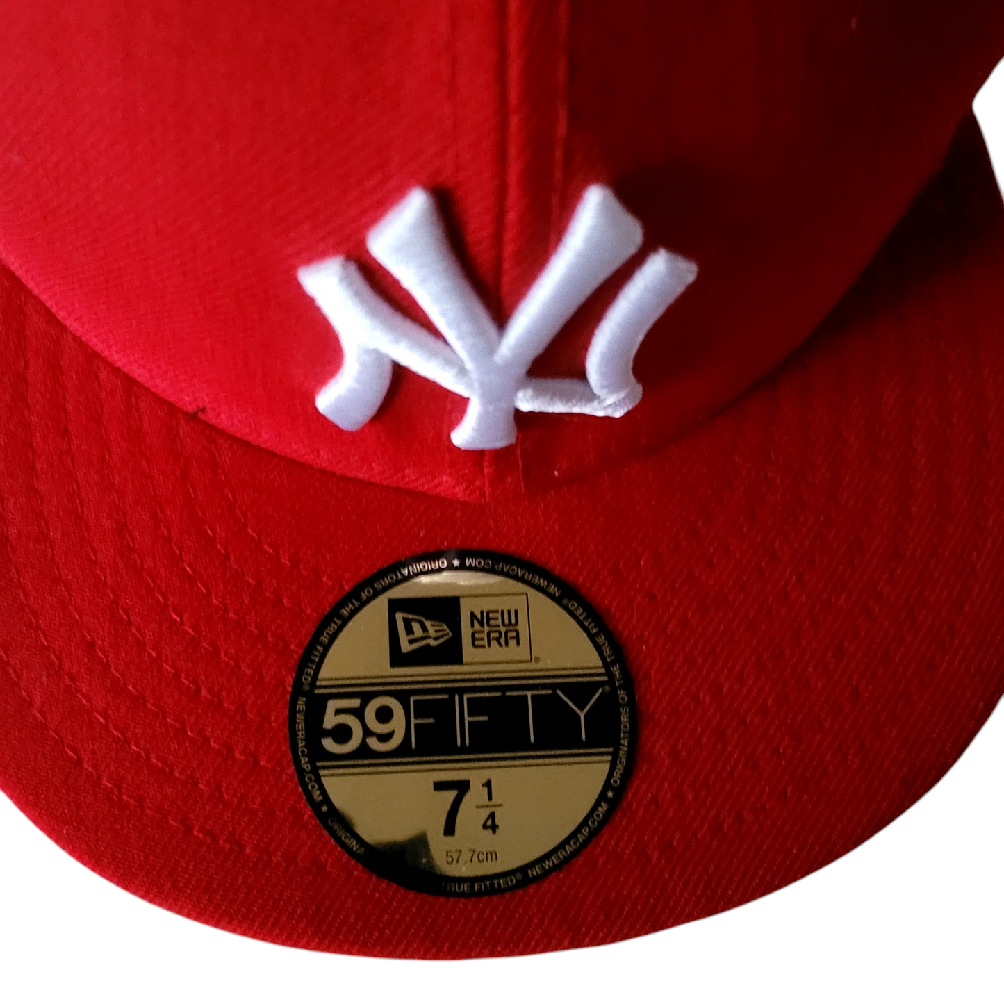 New Era New York Yankees Baseball Cap 59FIFTY Red Cap Size 7 1/4 - MLB Official Hat - USASTARFASHION