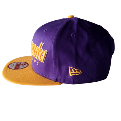 Minnesota Vikings Snapback Hat - New Era 9FIFTY Purple & Gold - Small/Medium - Excellent Condition - USASTARFASHION