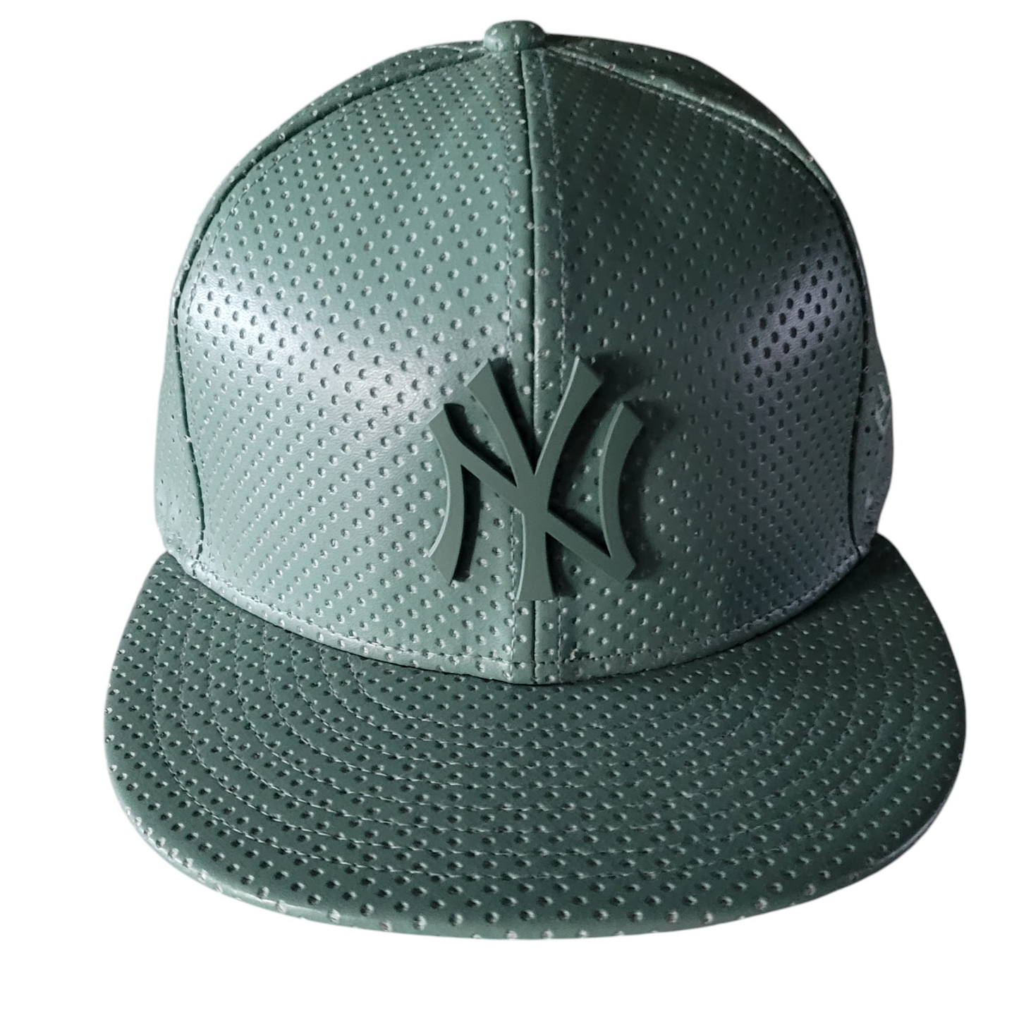 New York Yankees Green Perforated Cap - New Era 59FIFTY, Size 7 3/8 (58.7 cm), Authentic Design - USASTARFASHION