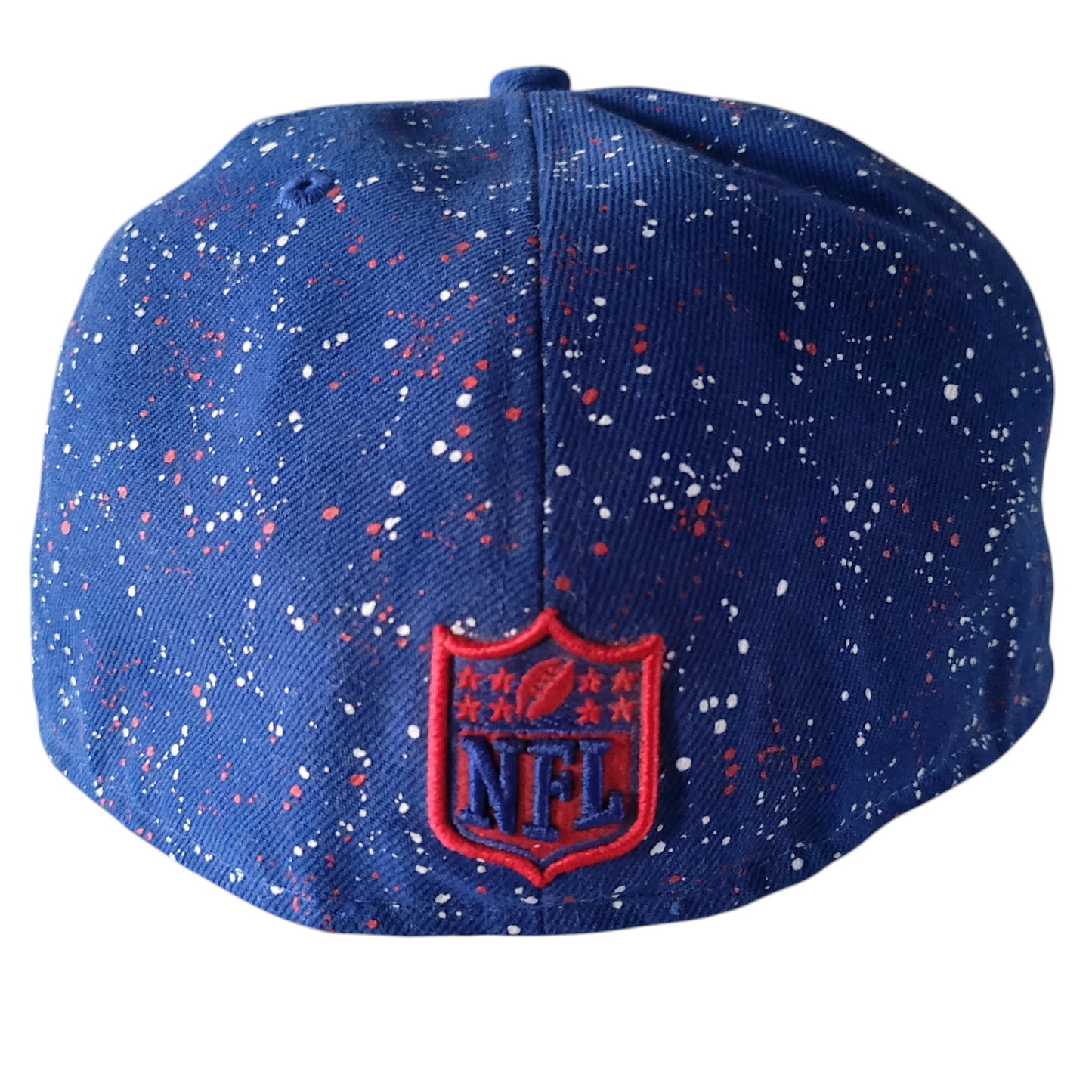 New Era New York Giants Hat 59FIFTY Fitted Cap - Red/Blue Splatter Design, Size 7 1/4 - USASTARFASHION