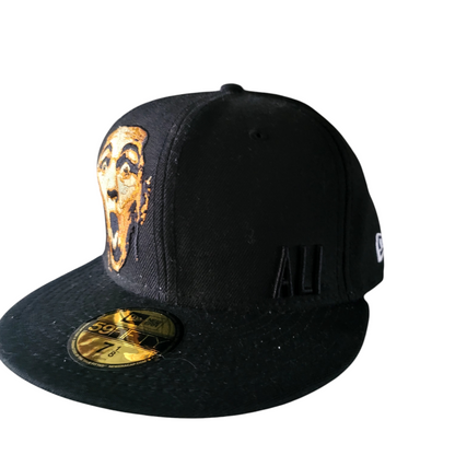 New Era Muhammad Ali Hat - Black & Gold - Size 7 1/8 (56.8 cm) - 100% Wool - Collector's Item - USASTARFASHION