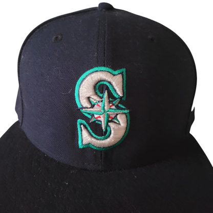 Seattle Mariners Fitted Cap 7 3/8 - Vintage Grade A Mint Condition - Authentic New Era Hat - USASTARFASHION