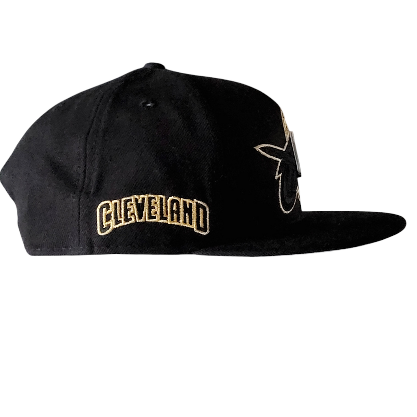 Cleveland Cavaliers Snapback Hat - New Era 9FIFTY Black & Gold Adjustable Cap - USASTARFASHION