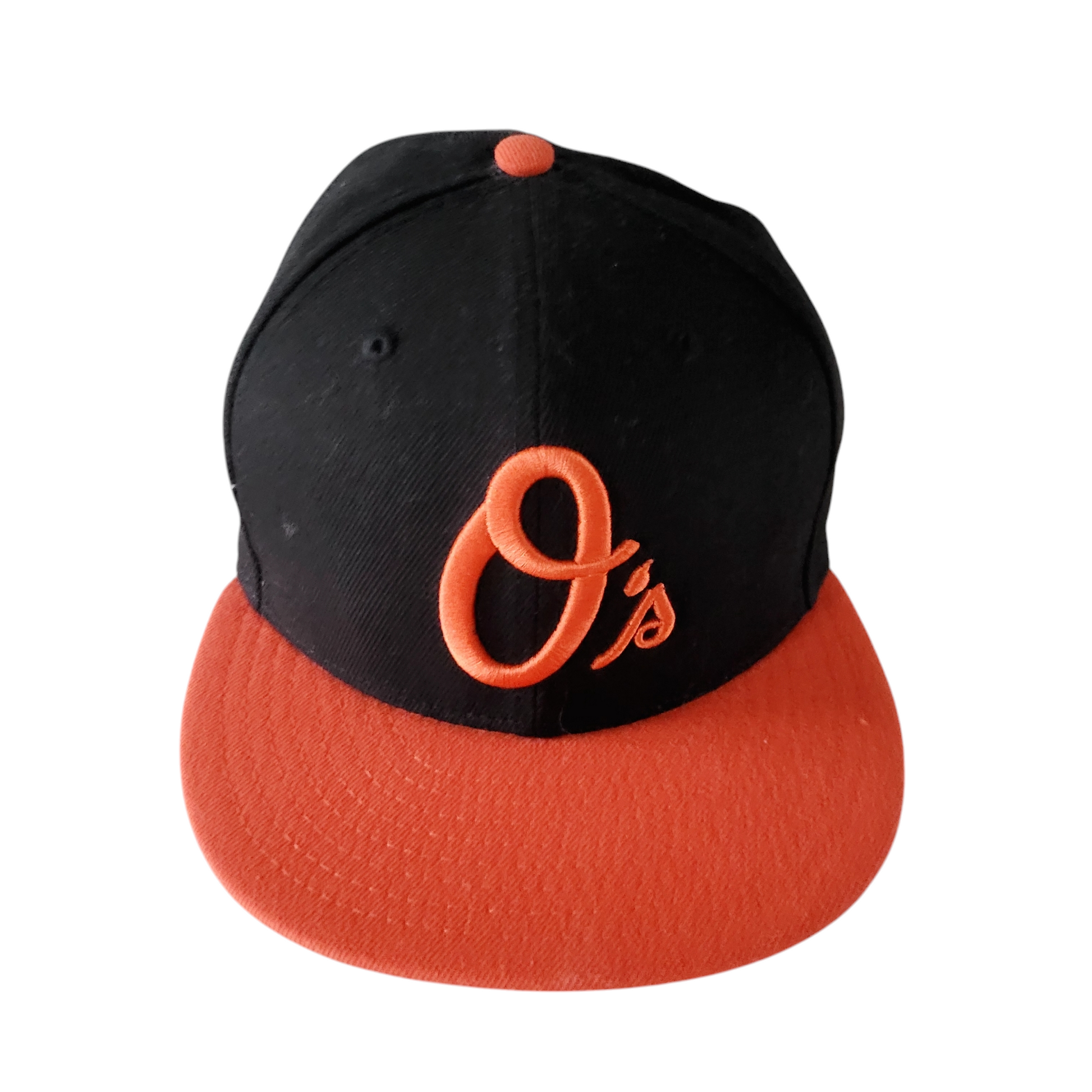 Baltimore Orioles Fitted Cap - Black & Orange New Era Hat (Size 7 3/8) Authentic MLB Merchandise - USASTARFASHION