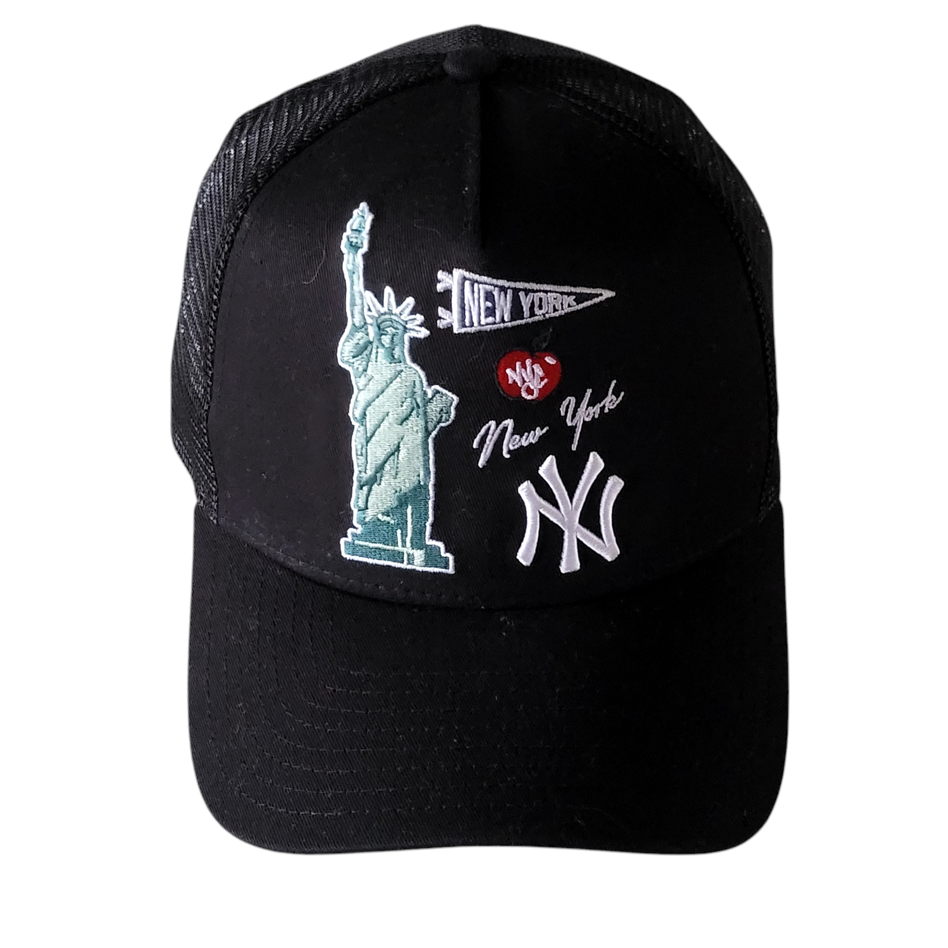 New Era New York Cap 7 3/8 | Black Vintage Baseball Hat with Statue of Liberty & Yankees Logo - USASTARFASHION