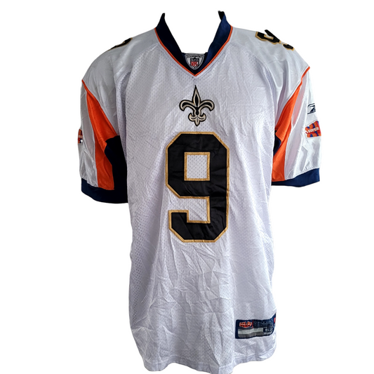 Drew Brees Jersey NFL Reebok Pro Bowl Authentic Size 52 White/Orange - Collectible Sports Apparel - USASTARFASHION