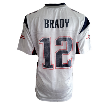 New England Patriots Tom Brady Jersey Reebok Large White NFL Team Logo - USASTARFASHION