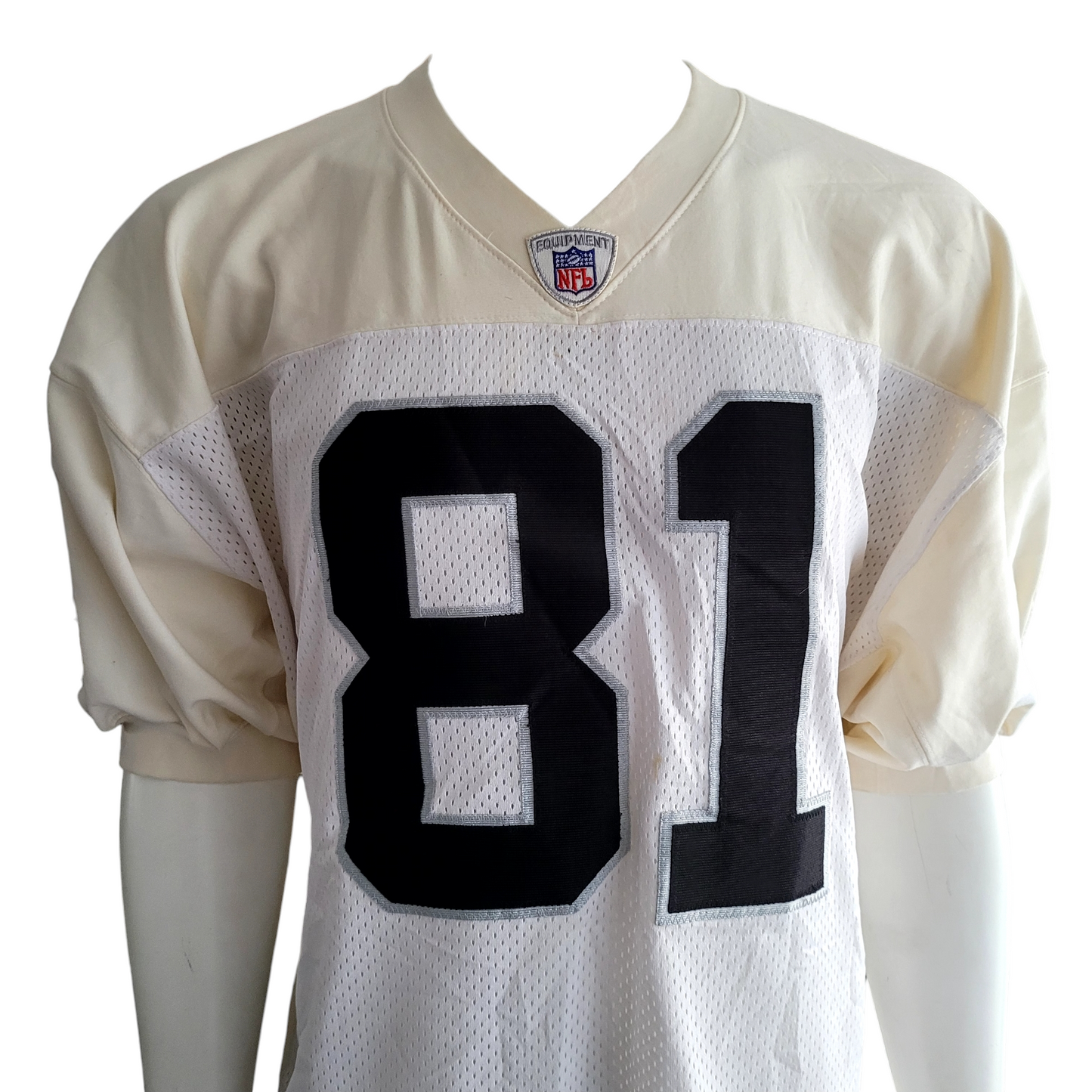 Tim Brown Raiders Jersey #81 Cream/White Reebok Medium - Official NFL Players Gear - USASTARFASHION